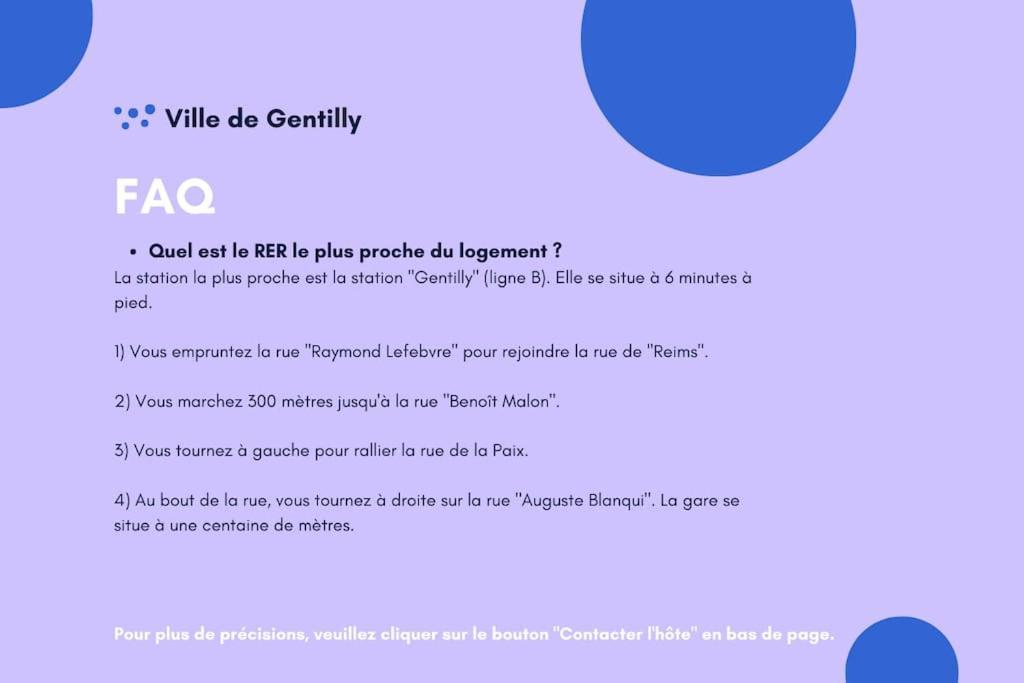 Paris Gentilly Appartement Tout Equipe - Rer B Dış mekan fotoğraf